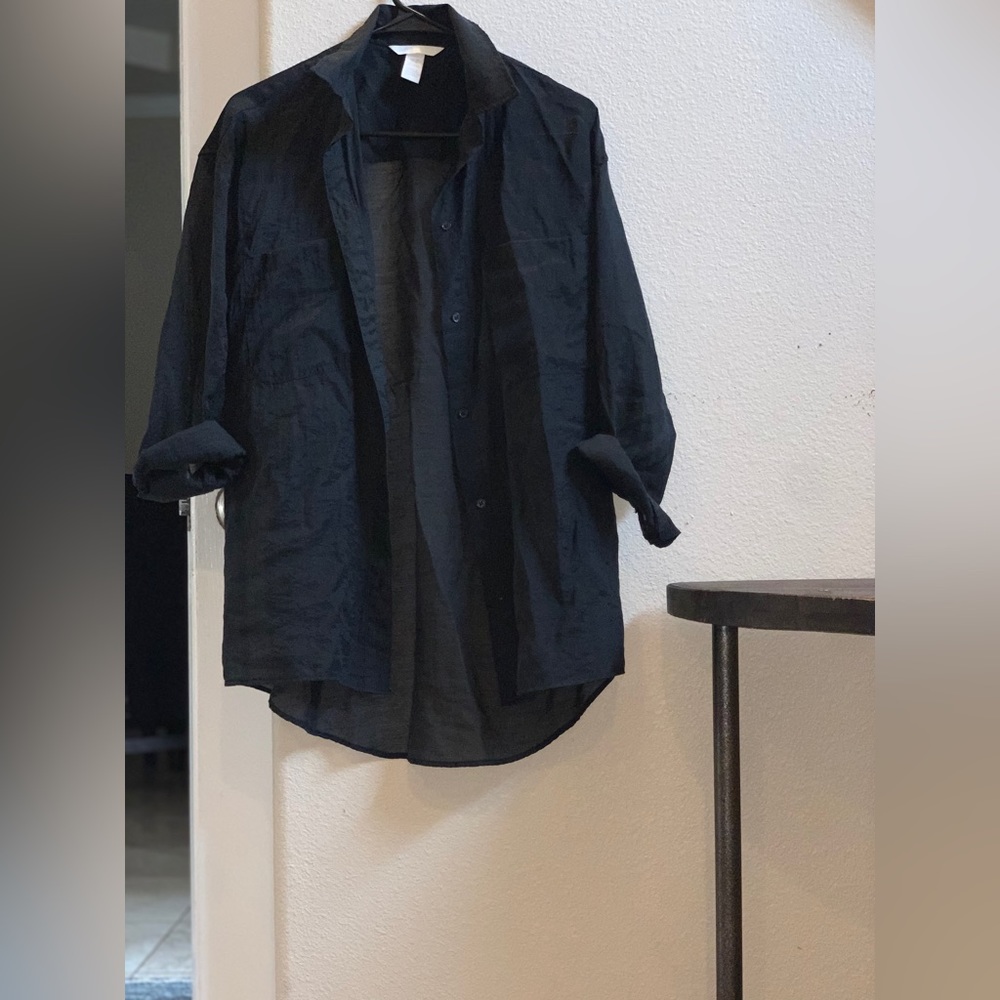 Sheer button up top